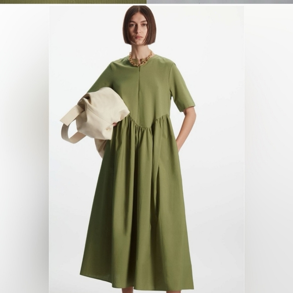 COS Dresses & Skirts - COS Asymetrical Cotton Poplin Dress Size S